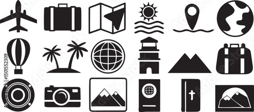 Strategic Planning Icons in Modern Linear Vector Style
