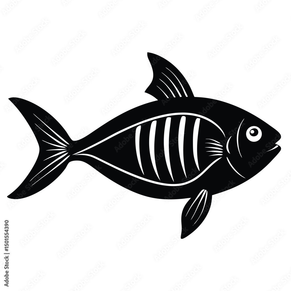 Naklejka premium x ray tetra vector fish