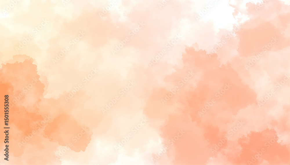 Fototapeta premium Orange Pastel Watercolor Background Texture