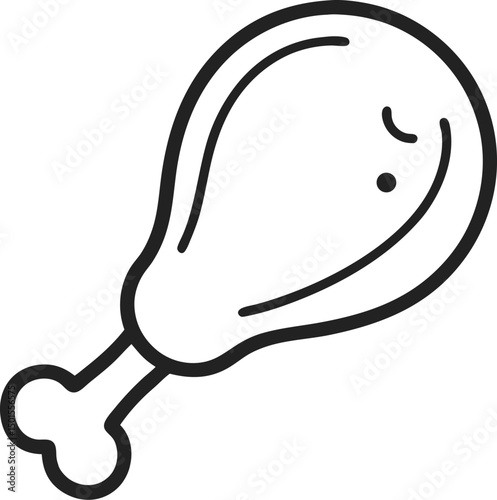 vector illustration of an chicken leg 