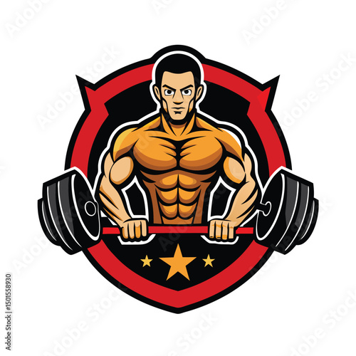 Gym Fitness Logo Or Label Sport Bodybuilding Co