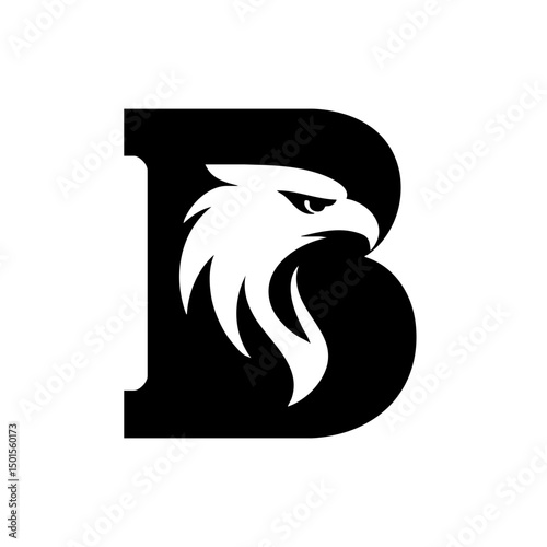 Eagle and Letter B Logo Icon Symbol Emblem