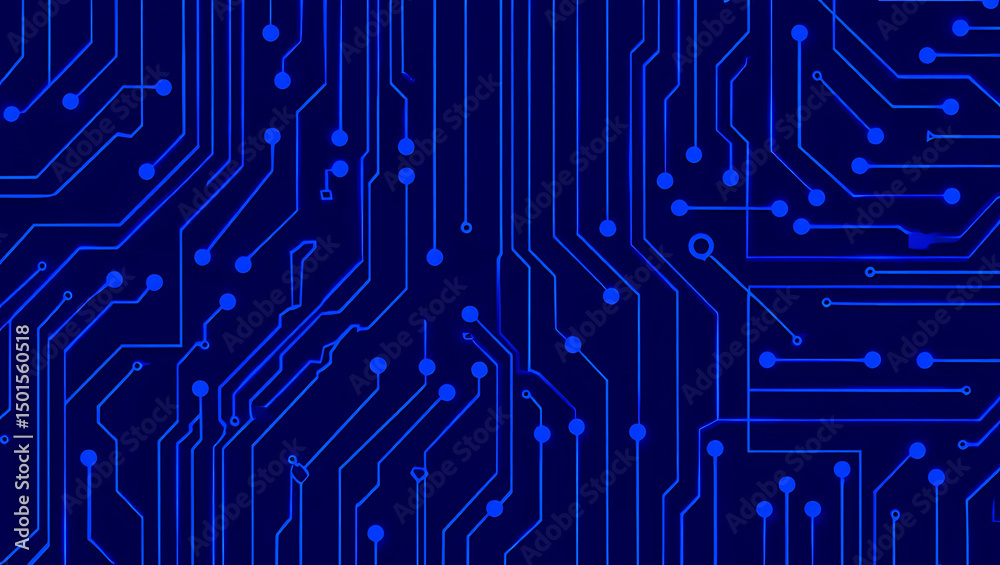 Abstract Blue Circuit Board Pattern High-Resolution Technology Background Image Abstract Blue Circuit Board Pattern High-Resolution Technology Background Image