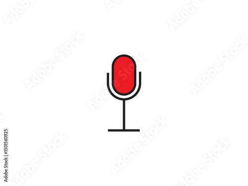 Microphone icon and illustration design vector design 
