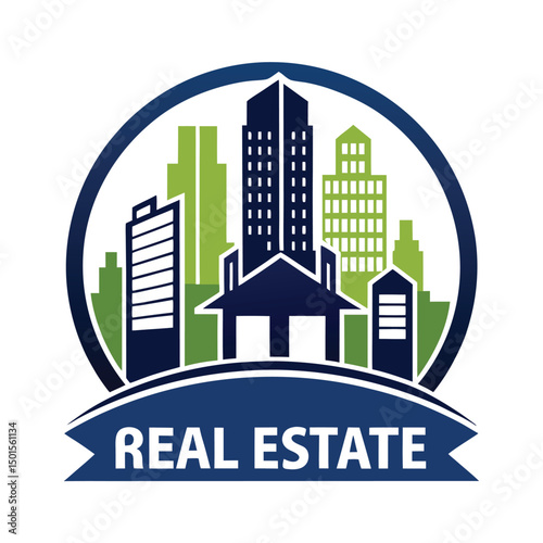 Real Estate City Building Logo
