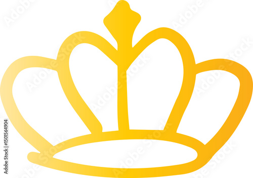 crown king princess doodle illustration