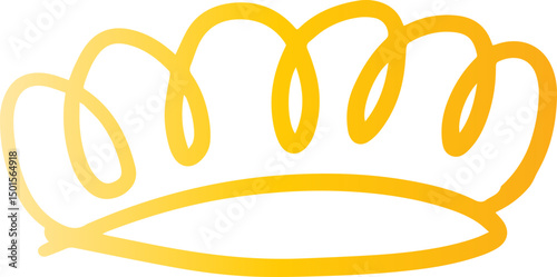 crown king princess doodle illustration