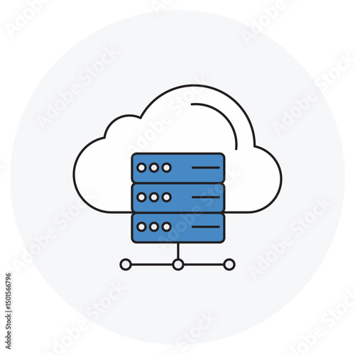 Cloud Hosting icon, Reliable and Scalable Cloud Hosting for Modern Businesses, Empower Your Website with Fast, Secure Cloud Hosting, vector