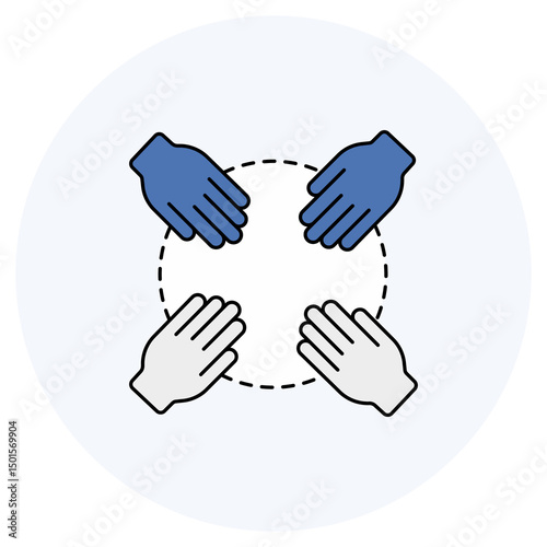 Collaborative Work icon, Stronger Together Unlocking the Power of Collaborative Work, Team Synergy Driving Success Through Collaboration photo
