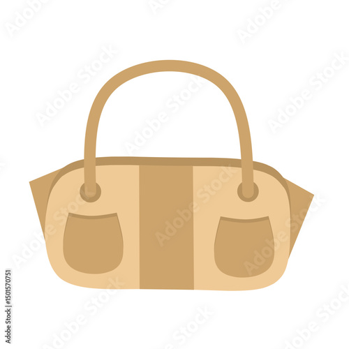 Flat design illustration of women's bags with various styles