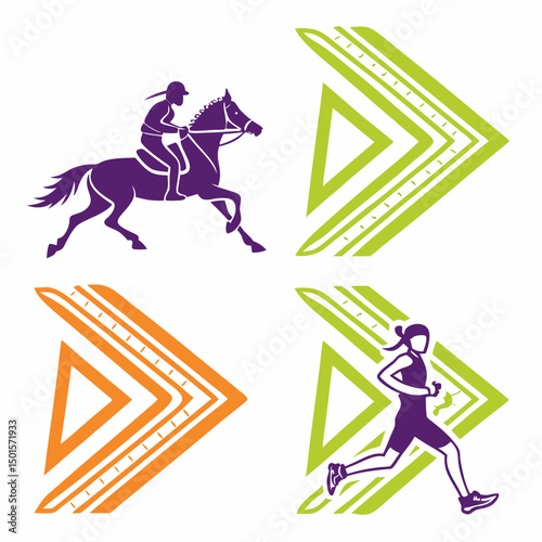 Equestrian and running sports dynamic design