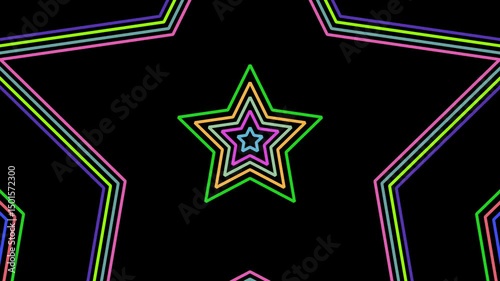 Flashing colorful star line group background template animation MOV