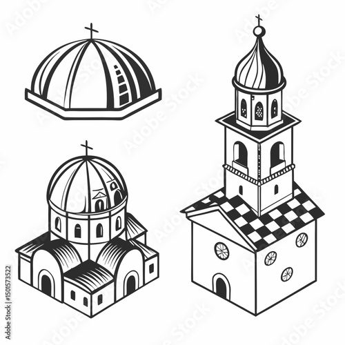 Church architecture domes steeples religious buildings