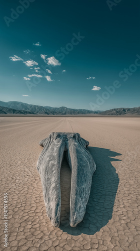 A whale scoop in the middle of the desert.