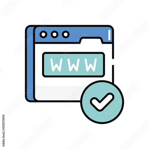 Domain Registration icon vector stock illustration