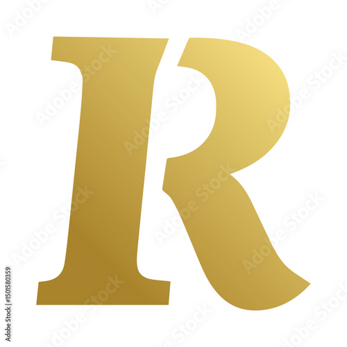 golden font letter a