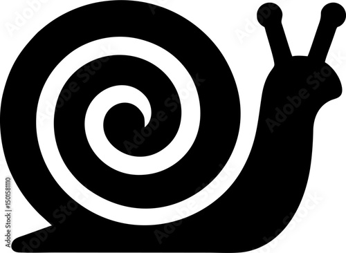 Stylized snail spiral shell antennae