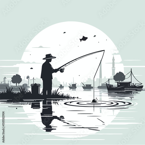 people are fishing