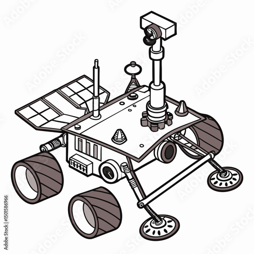 Mars rover exploration vehicle robotic design
