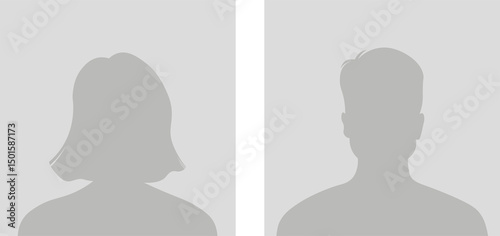 Simple Gray Avatar Icons Representing Male And Female Profiles. eps  Minimalist Design With A Professional Touch