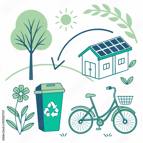Eco friendly living sustainable lifestyle green home