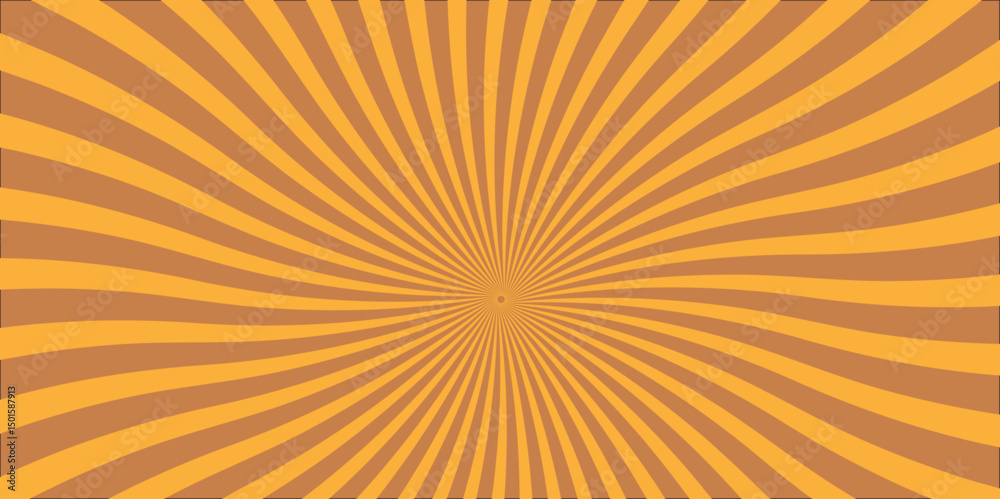 Fototapeta premium Abstract background with sunburst pattern. Vector Abstract orange sun rays and sunburst backdrop background. 
