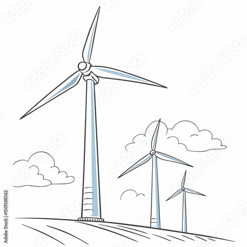 Wind turbines generating clean green energy