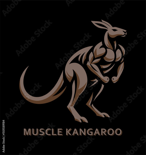 logo icon of muscle kangaroo (artwork 1)