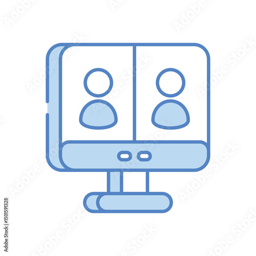 Online Meeting icon vector stock illustration
