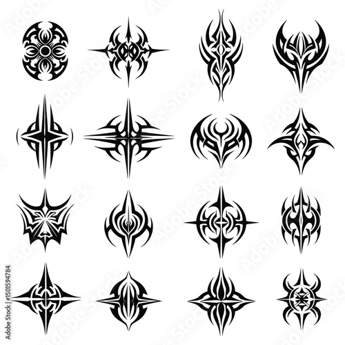 Vintage Tribal Tattoo Illustration