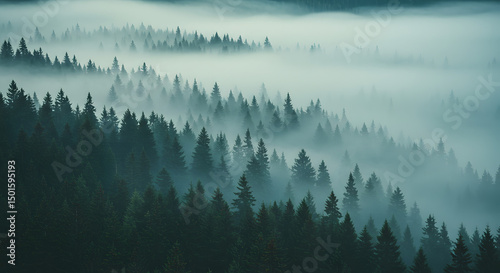 fog in the mountains