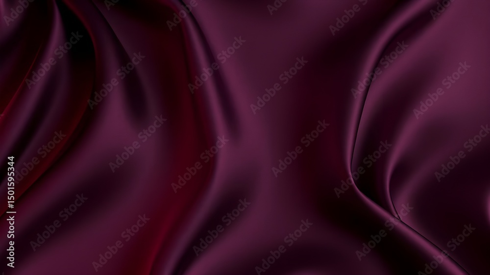 Fototapeta premium Black and Dark Purple Silk Satin with Flowing Drapes background