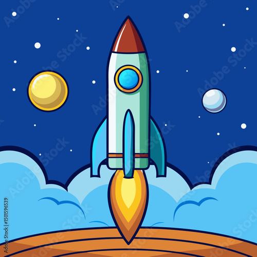 rocket on the moon