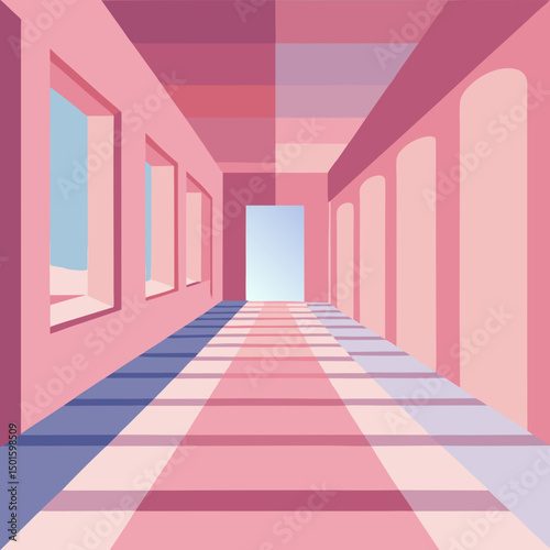 3d render of a corridor