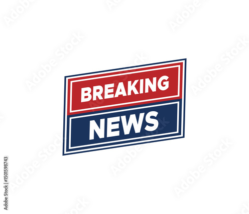 Breaking news update logo vector icon 