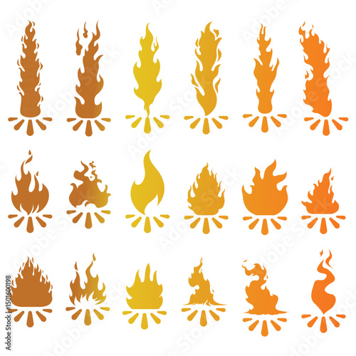 fire icons , fire icons set