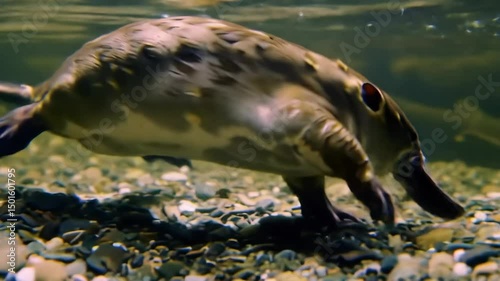 Amazing Underwater Footage of a Platypus Foraging