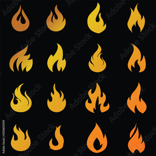 fire icons , fire icons set