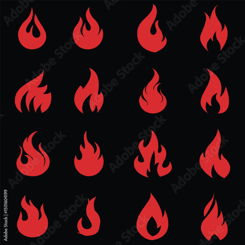 fire icons , fire icons set