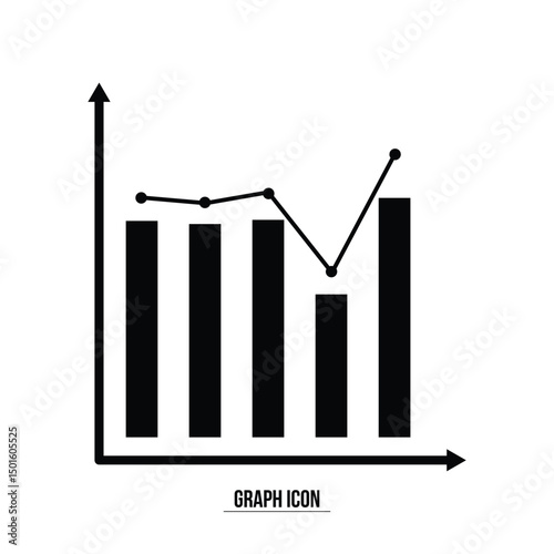 Graph icon. growth and decline of company profits Isolated vector icon. Company performance indicator. Growing graph icon graph sign. Diagram of increasing and decreasing profits in eps 10.