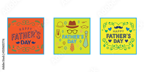 A set of father's day wishing cards
