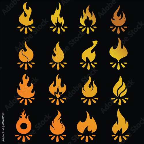 fire icons , fire icons set