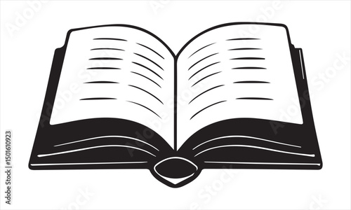 Book icons set in thin line style, isolated on white background, vector illustratio