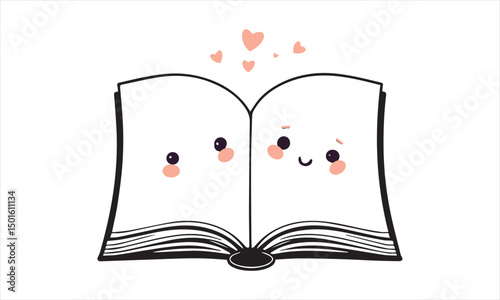 Book icons set in thin line style, isolated on white background, vector illustratio