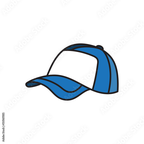 Hand drawn baseball cap illustration vector design template