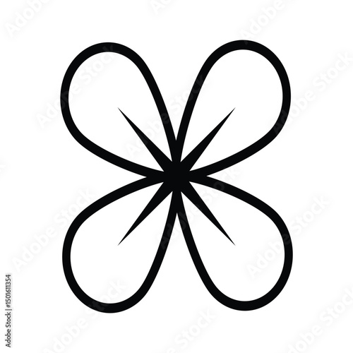 Elemen Desain Floral Abstrak