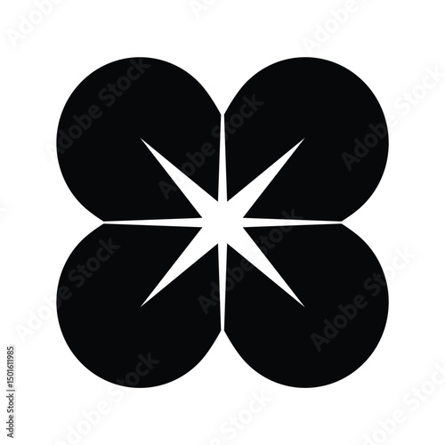Elemen Desain Floral Abstrak