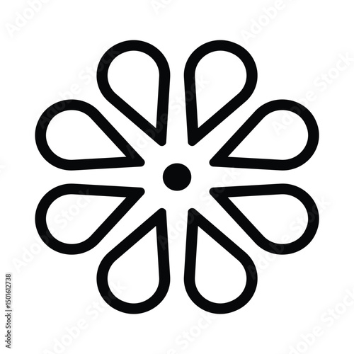 Elemen Desain Floral Abstrak