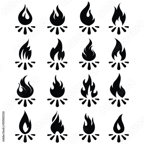 fire icons , fire icons set