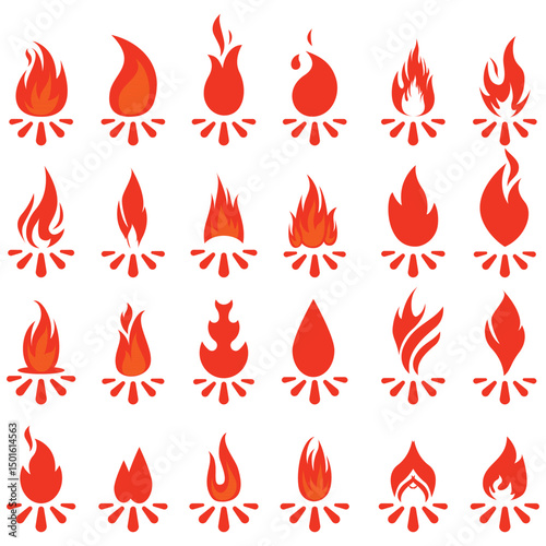 fire icons , fire icons set